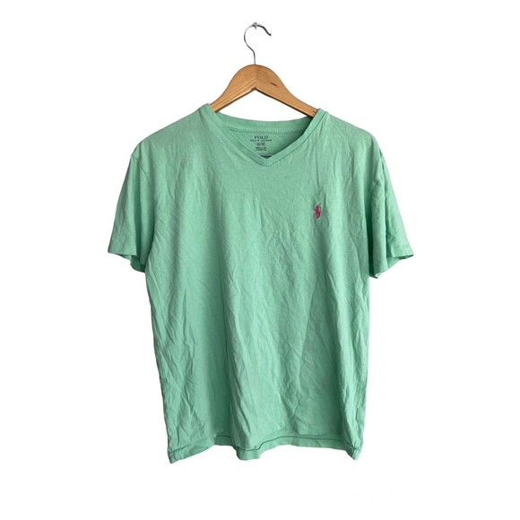 polo Other - Polo Ralph Lauren Mint Green Pink logo Mens Short Sleeve Shirt Size Medium